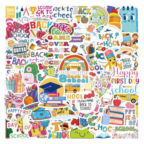 Zurück in die Schule Aufkleber - Klassenzimmerbedarf, Schreibwaren-Aufkleber | Lustiges Aufkleber-Paket für Schulaktivitäten, wasserdichte Cartoon-Aufkleber für Jo Zurück in die Schule Aufkleber - Klassenzimmerbedarf, Schreibwaren-Aufkleber | Lustiges Aufkleber-Paket für Schulaktivitäten, wasserdichte Cartoon-Aufkleber für Jo von Generic