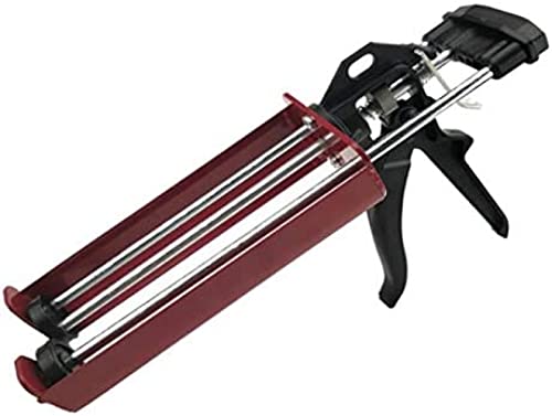 Zweikomponenten-Kartuschenpistole, Doppelkartuschen-Kartuschenpistole mit Komfortgriff, manuelle Klebstoffapplikatorpistole aus Eisen für Epoxidharz, Acryl, Polyurethan, Silikon, Polyester, Amazing3 von Generic