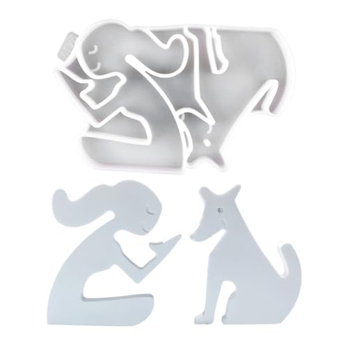 diyes Silikonform für Harz - Kreative Mädchen Hund Form 3D Gießform, Einzigartige Ornament Bastelform | Wiederverwendbare waschbare Kunstharz Silikonformen, Harzguss Bastelwerkzeug für Kinder Erwachse diyes Silikonform für Harz - Kreative Mädchen Hund Form 3D Gießform, Einzigartige Ornament Bastelform | Wiederverwendbare waschbare Kunstharz Silikonformen, Harzguss Bastelwerkzeug für Kinder Erwachse von Generic