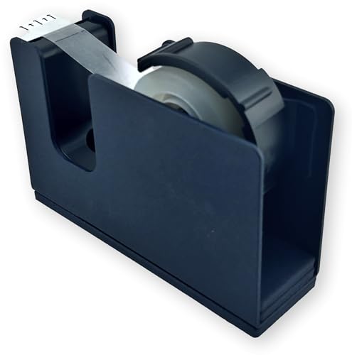 eosPAK EX-11125BK von Excell extra breiter Metall-Klebebandabroller, Doppelkern (2,5 cm und 7,6 cm); passend für bis zu 7,6 cm breites Klebeband; rostfreie Klinge; gummierte Basis; ideal für Büro von Generic