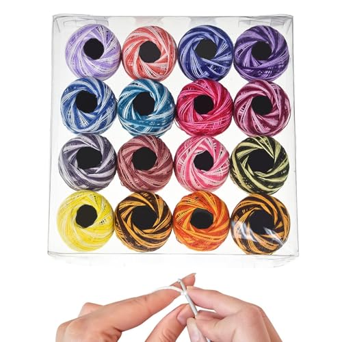 häkelgarn mehrfarbig häkelgarn häkelgarn häkelgarn 16 rollen farbverlaufsgarn für stickerei regenbogenfarben stickgarn garn für stickmaschinen und nähmaschinen häkelgarn mehrfarbig häkelgarn häkelgarn häkelgarn 16 rollen farbverlaufsgarn für stickerei regenbogenfarben stickgarn garn für stickmaschinen und nähmaschinen von Generic