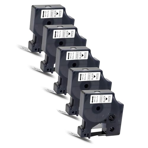 nanologi 5x Kompatibel Schriftband Ersatz für 40913 S0720680 D1 9mm, Schwarz auf Weiß, Etikettenband für LabelManager 160 PNP 210D 360D 280 420P 500TS Labelpoint 250 150 100 nanologi 5x Kompatibel Schriftband Ersatz für 40913 S0720680 D1 9mm, Schwarz auf Weiß, Etikettenband für LabelManager 160 PNP 210D 360D 280 420P 500TS Labelpoint 250 150 100 von Generic