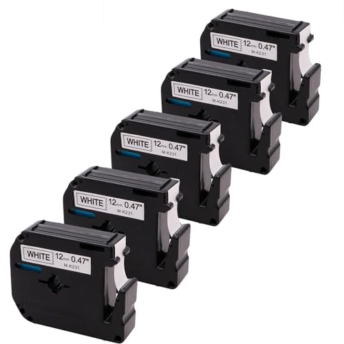 nanologi 5x Kompatibel für Brother P-touch Bänder MK231 Ersatz für Brother MK231 M-K231 MK231S 12mm, Schwarz auf Weiß, Schriftband für Brother PT-90 PT-M95 PT-65 PT-60 PT-55 PT-70 PT-80 nanologi 5x Kompatibel für Brother P-touch Bänder MK231 Ersatz für Brother MK231 M-K231 MK231S 12mm, Schwarz auf Weiß, Schriftband für Brother PT-90 PT-M95 PT-65 PT-60 PT-55 PT-70 PT-80 von Generic