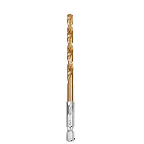 stück HSS-Schnellarbeitsstahl Titanbeschichteter Bohrer 1/4 Sechskantschaft 1,5 mm - 6,5 mm Sechskantgriff Spiralbohrer 1/4 Sechskantschaft Werkzeug (Farbe : C) von Generic
