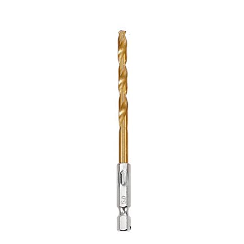 stück HSS-Schnellarbeitsstahl Titanbeschichteter Bohrer 1/4 Sechskantschaft 1,5 mm - 6,5 mm Sechskantgriff Spiralbohrer 1/4 Sechskantschaft Werkzeug (Farbe : C) von Generic