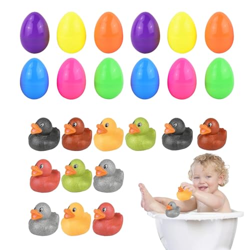 verschiedenen Enten vorgefüllte Eier | -Enten-Spielzeug,Leuchtend bunte eier, vorgefüllt mit Enten für Geschenktüten und Karnevalsgeschenke von Generic