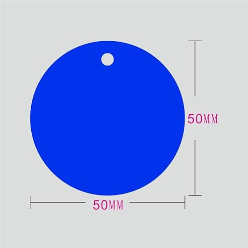 100 Stück, farbige runde Kunststoff-Tag, Kunststoffseil, PVC-Kunststoff-Karten, blank wasserdicht, Etiketten, Stoffetiketten, PVC-Hänge-Etiketten, Blau, 100 Stück 100 Stück, farbige runde Kunststoff-Tag, Kunststoffseil, PVC-Kunststoff-Karten, blank wasserdicht, Etiketten, Stoffetiketten, PVC-Hänge-Etiketten, Blau, 100 Stück von Genérico