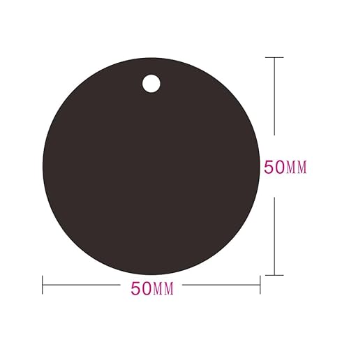 100 Stück, farbige runde Kunststoff-Tag, Kunststoffseil, PVC-Kunststoffkarten, blankes, wasserdichtes Etikett, Papieretiketten, PVC-Hänge-Etiketten, Schwarz, 100 Stück 100 Stück, farbige runde Kunststoff-Tag, Kunststoffseil, PVC-Kunststoffkarten, blankes, wasserdichtes Etikett, Papieretiketten, PVC-Hänge-Etiketten, Schwarz, 100 Stück von Genérico