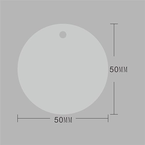100 Stück, farbige runde Kunststoff-Tasche, PVC-Kunststoff-Karten, Blanko-Etiketten, PVC-Anhänger (transparent, 100 Stück) von Genérico