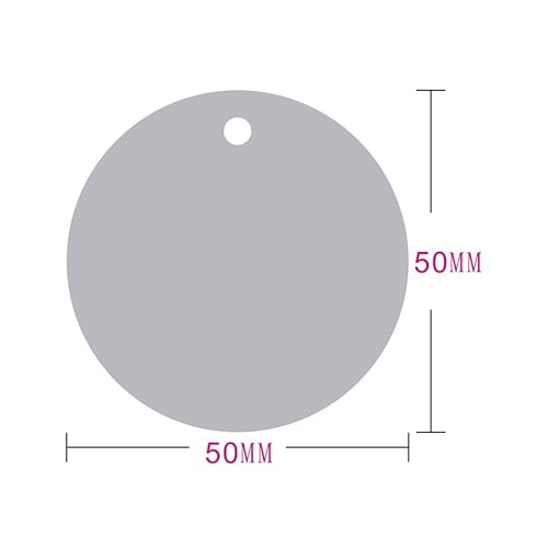 100 Stück, farbige runde Plastiktüte, Kunststoffseil, PVC-Kunststoffkarte, blank, wasserdicht, Etiketten, Stoffetiketten, PVC-Anhänger (Grau, 100 Stück) von Genérico
