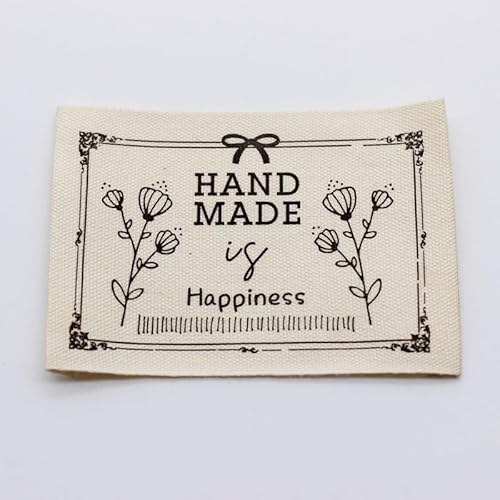 100 Stück, groß, handgemachtes Baumwolletikett, Hauptlabel (Posy (4,5 x 6,8 cm), 100 Stück von Genérico