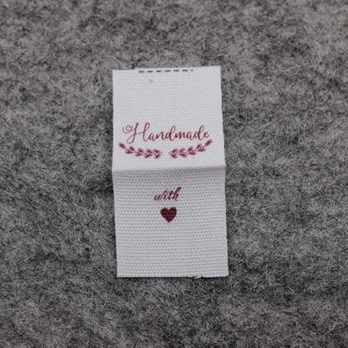 100 Stück, handgemachtes Baumwolletikett, bedrucktes Etikett, Hauptetikett, weißes Baumwollblatt, 100 Stück 100 Stück, handgemachtes Baumwolletikett, bedrucktes Etikett, Hauptetikett, weißes Baumwollblatt, 100 Stück von Genérico