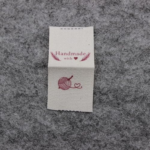100 Stück, handgemachtes Baumwolletikett, bedrucktes Etikett, Hauptetikett (beige Baumwollbranch, 100 Stück) von Genérico