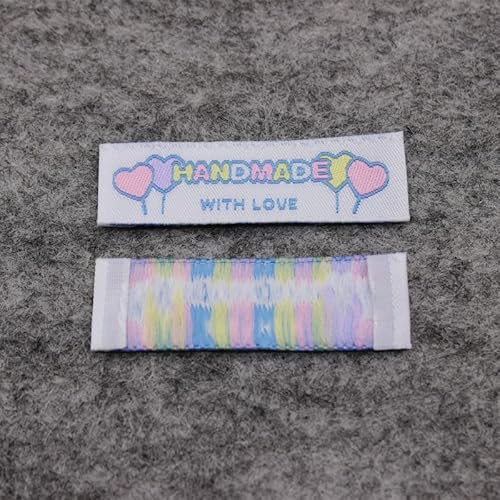 100 Stück, handgemachtes Etikett/DIY gewebte Etikette/bestickte Kleidung/Spielzeugbeutel, gewebte Etiketten von Genérico