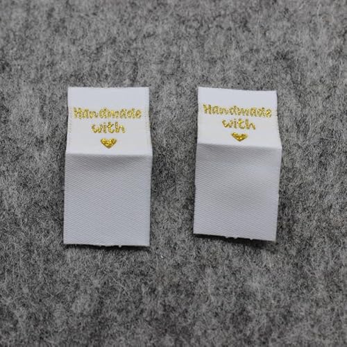 100 Stück, handgemachtes gewebtes Etikett/DIY-Etiketten/bestickte Kleidung/Spielzeugbeutel, gewebte Etiketten, Weiß, 100 Stück 100 Stück, handgemachtes gewebtes Etikett/DIY-Etiketten/bestickte Kleidung/Spielzeugbeutel, gewebte Etiketten, Weiß, 100 Stück von Genérico