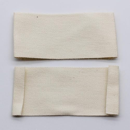 100 Stück DIY blank beige Baumwolletikett, bedrucktes Baumwolletikett, handgemachtes Etikett, DIY Etiketten (2,5 x 5 cm (After Ende)) von Genérico