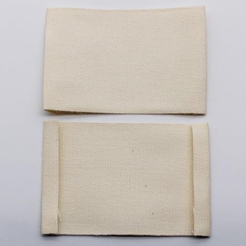 100 Stück DIY blank beige Baumwolletikett, bedrucktes Baumwolletikett, handgemachtes Etikett, DIY Etiketten (4 x 6 cm nach dem Falten)) von Genérico