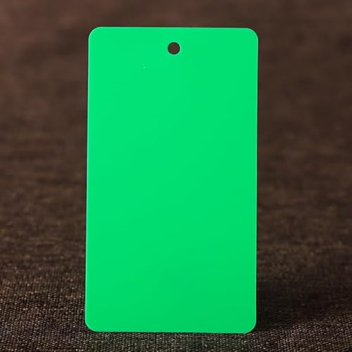 100 Stück farbige Kunststoffanhänger, Kunststoffseil, PVC-Kunststoffkarten, blankes, wasserdichtes Etikett, Papieretiketten, PVC-Anhänger (grün, 100 Stück) von Genérico