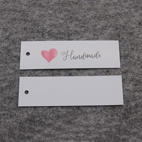 100 Stück handgemachte Anhänger/Papieretiketten/DIY bedruckte Preistagen/Swing-Tags (Herz 100 Stück) von Genérico