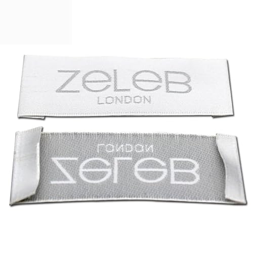 1000 Stück personalisierbares weißes Satin-Stoff/besticktes Kleid/Halskette/Hauptlabel 1000 Stück personalisierbares weißes Satin-Stoff/besticktes Kleid/Halskette/Hauptlabel von Genérico