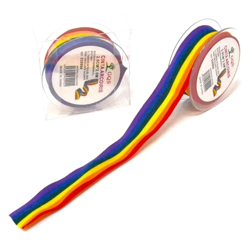 2 Stück, 2 cm x 4 m, insgesamt 4 m. Band mit Regenbogenflagge, Homosexuell Pride, Stoffrolle für Kunst und Handwerk, Nähen von Stoff, Dekoration. 2 Stück, 2 cm x 4 m, insgesamt 4 m. Band mit Regenbogenflagge, Homosexuell Pride, Stoffrolle für Kunst und Handwerk, Nähen von Stoff, Dekoration. von Genérico