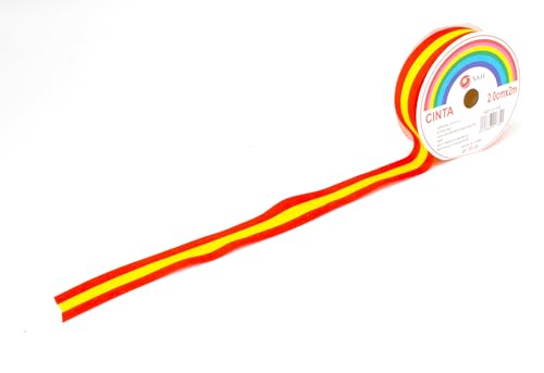 2 cm x 2 Meter, spanische Flagge, Stoffrolle für Kunst und Handwerk, Nähen von Stoff, Dekoration der spanischen Flagge. 2 cm x 2 Meter, spanische Flagge, Stoffrolle für Kunst und Handwerk, Nähen von Stoff, Dekoration der spanischen Flagge. von Genérico