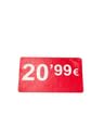 3 Rollen Preisschilder, 99 €, selbstklebend, insgesamt 3000 Aufkleber, 25 x 15 mm, Hellrot, ideal für Werbeaktionen (20,99 € - 3000 Stück) von Genérico