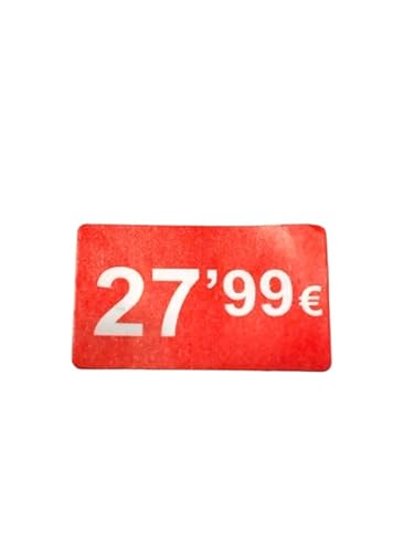 3 Rollen Preisschilder, 99 €, selbstklebend, insgesamt 3000 Aufkleber, 25 x 15 mm, Hellrot, ideal für Werbeaktionen (27,99 € - 3000 Stück) von Genérico