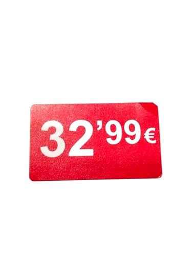 3 Rollen Preisschilder, 99 €, selbstklebend, insgesamt 3000 Aufkleber, 25 x 15 mm, Hellrot, ideal für Werbeaktionen (32,99 € - 3000 Stück) von Genérico