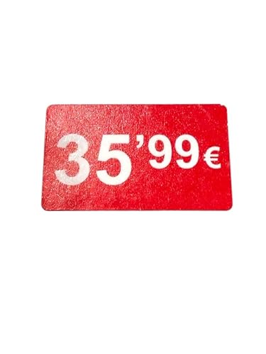 3 Rollen Preisschilder, 99 €, selbstklebend, insgesamt 3000 Aufkleber, 25 x 15 mm, Hellrot, ideal für Werbeaktionen (35,99 € - 3000 Stück) von Genérico