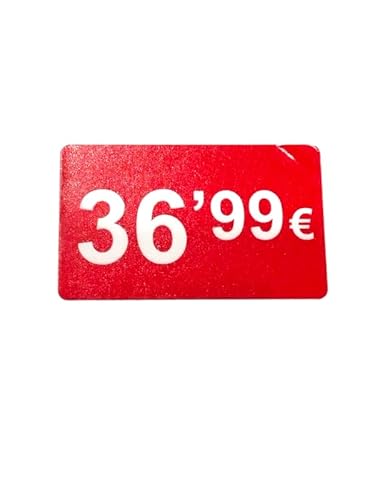 3 Rollen Preisschilder, 99 €, selbstklebend, insgesamt 3000 Aufkleber, 25 x 15 mm, Hellrot, ideal für Werbeaktionen (36,99 € - 3000 Stück) von Genérico