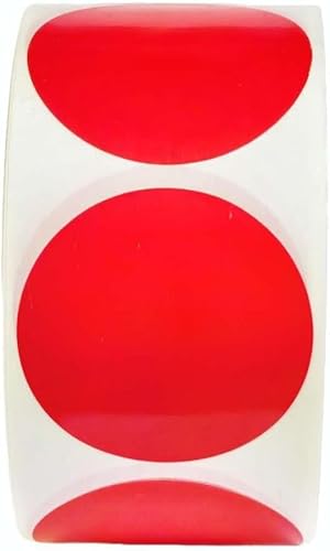 3 Rollen Werbeetiketten für reduzierte Produkte | 1500 selbstklebende Rabatt-Aufkleber in leuchtendem Rot | runde Aufkleber zum Beschriften von Angeboten mit einem Durchmesser von 35 mm (in Weiß-3) von Genérico
