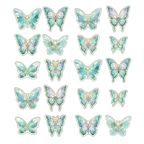3D-Schmetterlingswanddekoration, kreatives Scrapbooking-Papier, Kunst-Sticker, 20 x holographische Schmetterlinge, Dekoration, lustig, Laptop, Wasserflasche, Aufkleber für Kinder, Schlafzimmer 3D-Schmetterlingswanddekoration, kreatives Scrapbooking-Papier, Kunst-Sticker, 20 x holographische Schmetterlinge, Dekoration, lustig, Laptop, Wasserflasche, Aufkleber für Kinder, Schlafzimmer von Genérico
