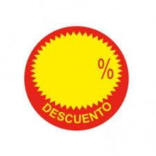 500 Stück selbstklebende Etiketten, 50 mm, rot und gelb, für Preise in Supermärkten und Geschäften (Rabatt) 500 Stück selbstklebende Etiketten, 50 mm, rot und gelb, für Preise in Supermärkten und Geschäften (Rabatt) von Genérico