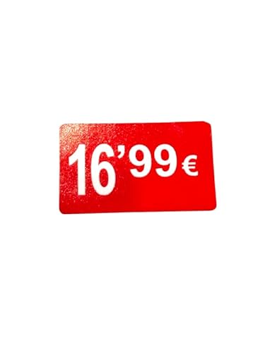 6 Rollen Selbstklebende Werbeetiketten, 16,99 €, insgesamt 6000 Aufkleber, 25 x 15 mm, glänzend rot (16,99 €) von Genérico