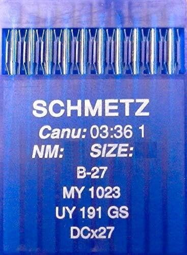 AGHI SCHMETZ B27 10 Nadeln für Industrienähmaschine Overlock Overlock My 1023, UY 191 GS, DCX27 (Feingröße 70) von Generico