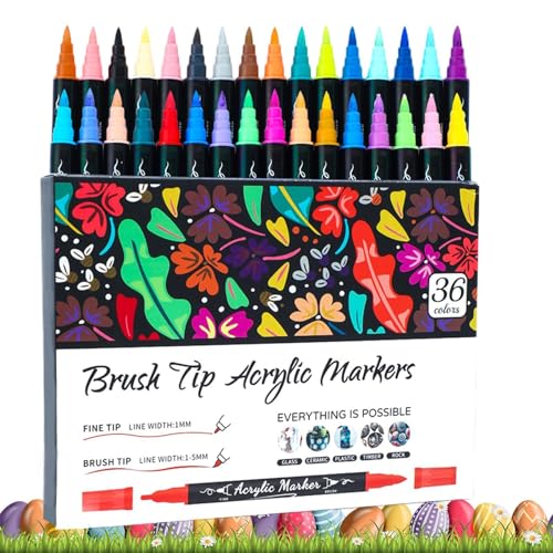 Acrylfarben-Stifte, Acrylfarbenmarker, wasserdichte Doppelspitzenstifte für mehrere Seiten, zweifarbige Acrylfarbenstifte für Mad Acrylfarben-Stifte, Acrylfarbenmarker, wasserdichte Doppelspitzenstifte für mehrere Seiten, zweifarbige Acrylfarbenstifte für Mad von Genérico