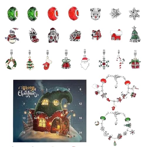 Adventskalender – 24 Tage Bastelset für Armbänder, Zubehör für Armbänder, buntes Bastelset für Teenager, kreatives Partyzubehör Adventskalender – 24 Tage Bastelset für Armbänder, Zubehör für Armbänder, buntes Bastelset für Teenager, kreatives Partyzubehör von Genérico