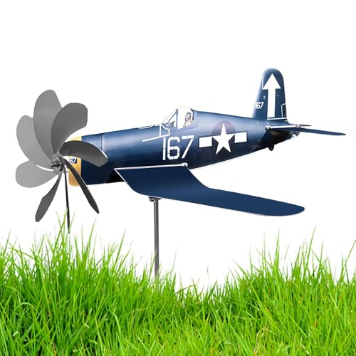 Airplane Windspinner aus Metall, Windspiel-Design, Windmühle, Windfänger aus Edelstahl, Gartendekoration, wetterfest, Dekoration für den Innenhof Airplane Windspinner aus Metall, Windspiel-Design, Windmühle, Windfänger aus Edelstahl, Gartendekoration, wetterfest, Dekoration für den Innenhof von Genérico