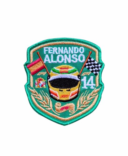Alonso Ferdino-Aufnäher mit Nummer 14 und Teamfarben, zum Aufbügeln oder Nähen, 1 Stück, bestickt, 8 cm x 7 cm Alonso Ferdino-Aufnäher mit Nummer 14 und Teamfarben, zum Aufbügeln oder Nähen, 1 Stück, bestickt, 8 cm x 7 cm von Genérico