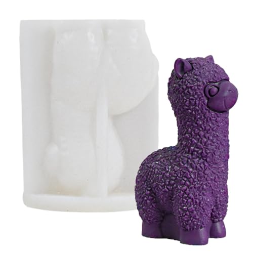 Alpaka-Kerzenform, Alpaka-Seifenstabform, Harzverzierungsform mit Tiermotiven, Silikonform für Schokoladensüßigkeiten, Kuchendekoration, Statue Alpaka-Kerzenform, Alpaka-Seifenstabform, Harzverzierungsform mit Tiermotiven, Silikonform für Schokoladensüßigkeiten, Kuchendekoration, Statue von Genérico