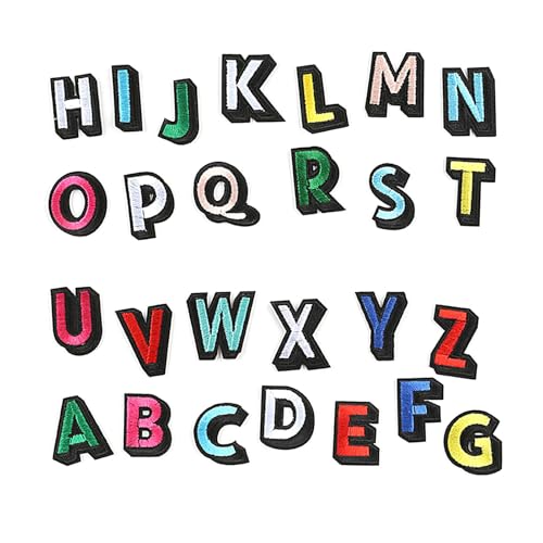 Alphabet-Patches - 26 Buchstaben Flicken aus Stoff | Buchstaben-Aufnäher | Buchstaben-Stickerei-Patches | Kreative Buchstaben Patches zum Aufbügeln | Alphabet Patch für Jeans Zapa Alphabet-Patches - 26 Buchstaben Flicken aus Stoff | Buchstaben-Aufnäher | Buchstaben-Stickerei-Patches | Kreative Buchstaben Patches zum Aufbügeln | Alphabet Patch für Jeans Zapa von Genérico