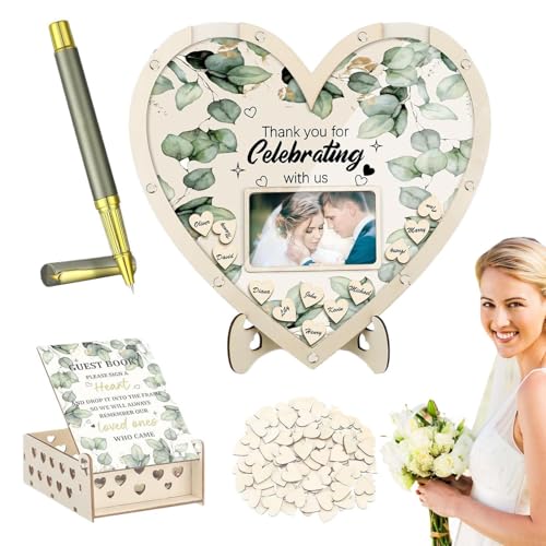 Alternative zu Hochzeitsgästebuch | Hochzeitsschilder für Empfang, wiederverwendbar, herzförmig, für Zeremonien im Innen- und Außenbereich, Hochzeitsfeier Alternative zu Hochzeitsgästebuch | Hochzeitsschilder für Empfang, wiederverwendbar, herzförmig, für Zeremonien im Innen- und Außenbereich, Hochzeitsfeier von Genérico
