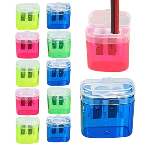 Anspitzer, manueller Anspitzer mit Doppeleingang für Kinder, 12 Stück mit Bleistiftspitzer, für Studenten, , Kinder, Mädchen, Jugendliche und Erwachsene Anspitzer, manueller Anspitzer mit Doppeleingang für Kinder, 12 Stück mit Bleistiftspitzer, für Studenten, , Kinder, Mädchen, Jugendliche und Erwachsene von Genérico