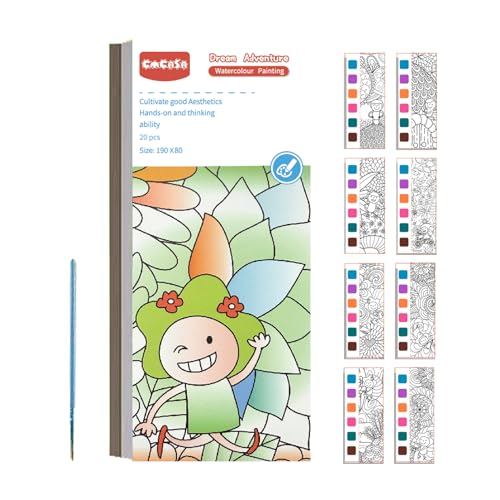 Aquarell-Skizzenbuch - Aquarellpapier | Aquarellpapier zum Malen mit Pinseln und Farben, Zeichenpapier, multifunktionales Kunstzubehör für Aquarell und Tagebuch von Genérico