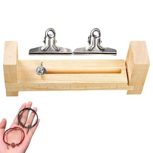 Armband zur Herstellung von Armbändern, Paracord aus Holz, verstellbares Seil-Webwerkzeug, festes Bastelbrett, Handschnurhalter, Bindstation von Genérico