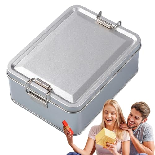 Aufbewahrungsboxen aus weißer Folie: rechteckige Abdeckung aus Metall, Aufbewahrungsboxen für Süßigkeiten aus weißer Folie | Staubdichte Aufbewahrungsboxen für von Genérico