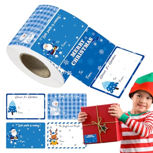 Aufkleber für Weihnachten, 400 x Weihnachtsnamen, selbstklebende Papieraufkleber für Festival, Geburtstag, Hochzeit, Feiertage, Weihnachts-Etiketten von Genérico