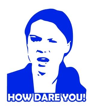 Aufkleber zum Schneiden von Vinyl, wie Sie dare you? Greta Sticker Decal Autocollant (Dunkelblau) von Genérico