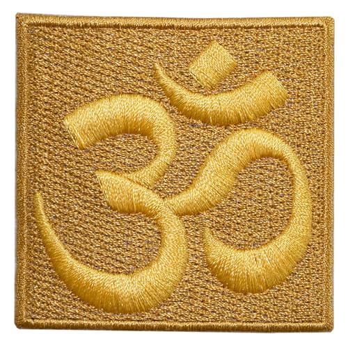 Aufnäher OM - LaTextileria - ein Aufnäher 5,5 cm x 5,5 cm - bestickt mit Aufbügeln - Gold Aufnäher OM - LaTextileria - ein Aufnäher 5,5 cm x 5,5 cm - bestickt mit Aufbügeln - Gold von Genérico